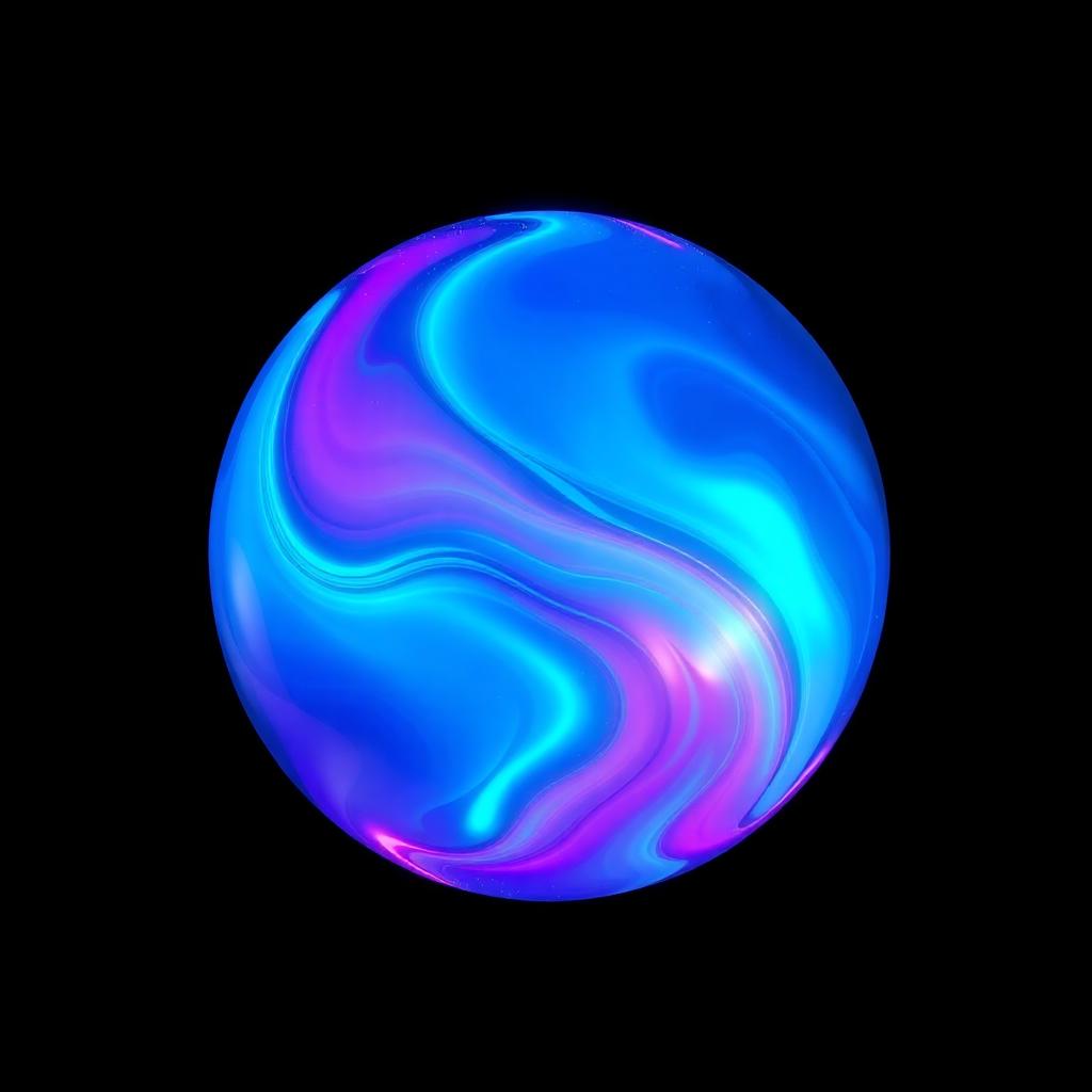 Abstract 3D gradient orb representing organic search growth
